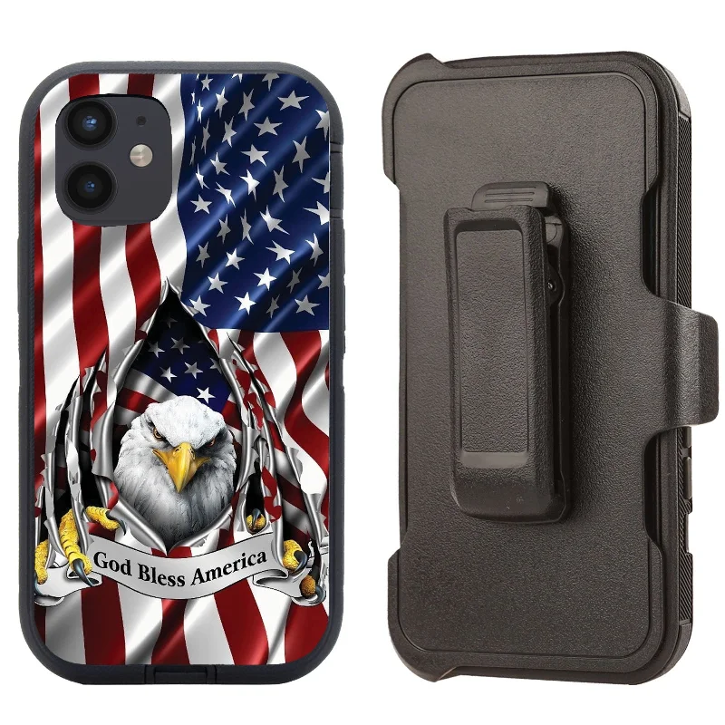 Shockproof Case for Apple iPhone 11 (6.1") Eagle USA Flag