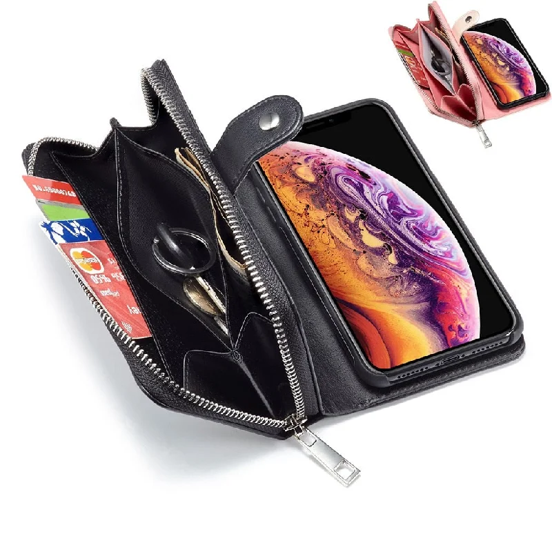 Zipper Split Holster Multi-function Mobile Phone Case For IPhone XR