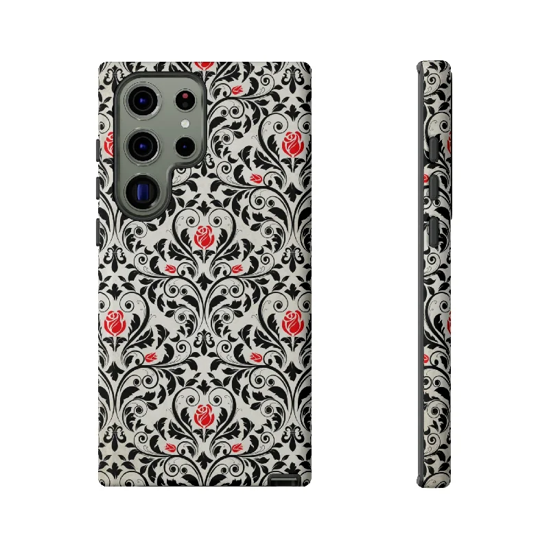 Black Rose Gothic Flower Samsung Case (Protective)