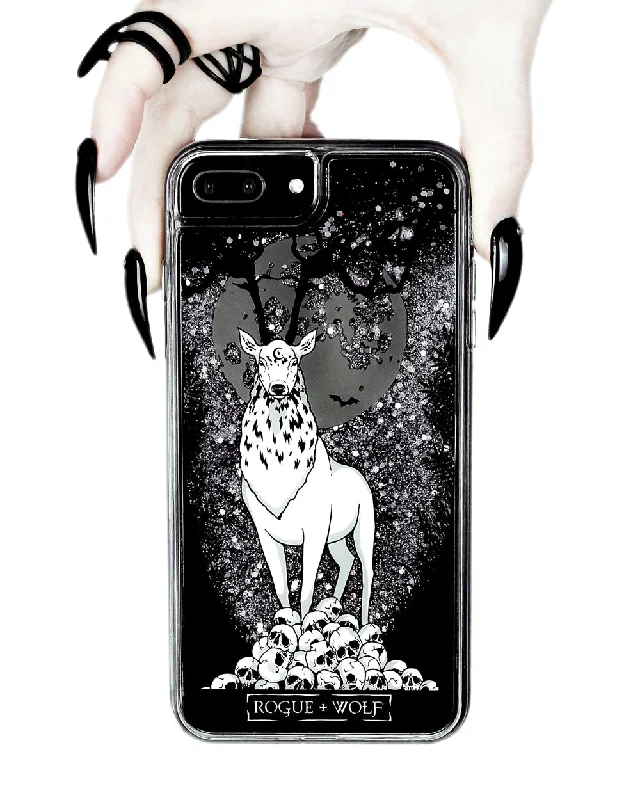 Stag Guardian - Shock Resistant Phone Case - Silver Glitter